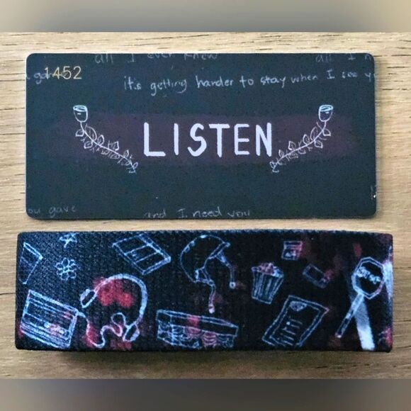 ZOX "LISTEN" #1452 emo music positive affirmations medium collectible wristband - Picture 1 of 3